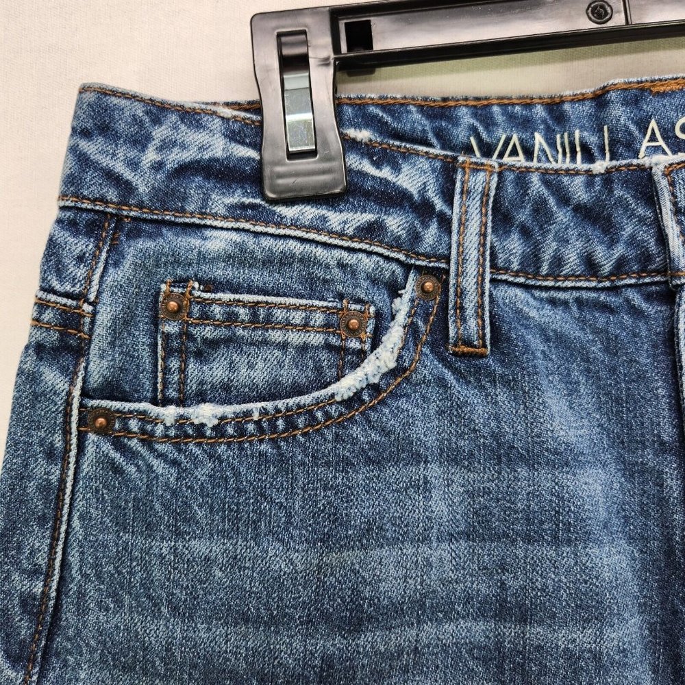 Vanilla Star Jean Shorts Juniors 5 Cuffed Blue Womens - Picture 7 of 10
